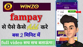 How to add money in winzo from fampay  fampay se winzo me paise kaise dala  winzo game play [upl. by Rehpotsirhcnhoj]