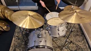 Slingerland early 70s Modern Jazz Outfit in Silver Sparkle with Student model Aluminium Snare [upl. by Emyle]