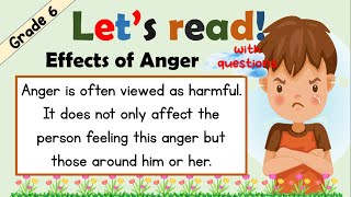 READING COMPREHENSION  GRADE 5  PRACTICE READING  EFFECTS OF ANGER [upl. by Litta367]