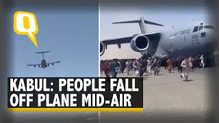 Afghan Crisis  Watch Terrifying Visuals of People Falling to Death After Clinging on to Aircraft [upl. by Alyacim]