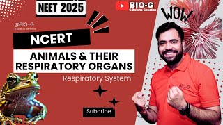 Animals amp their Respiratory Organs  NCERT Explanation  Respiratory System  BioG  biology [upl. by Ahterahs]