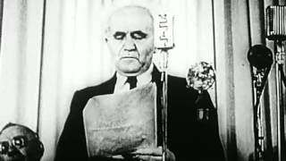 David BenGurion proclaims the birth of Israel דוד בןגוריון מכריז על הקמת מדינת ישראל [upl. by Giorgio]