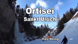 Italy Skiing Ortisei St Ulrich [upl. by Ujawernalo]