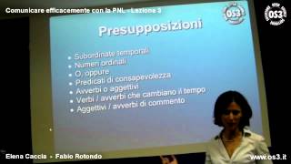 Comunicare efficacemente con la PNL  Lezione 3 [upl. by Esej]