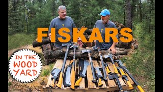 343  Fiskars Axes  Splitting Axes Hatchets Brush Axes and Machete [upl. by Aerdnad]