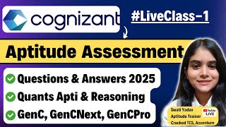 Cognizant Aptitude Questions amp Answers Previous Year Questions Cognizant Aptitude Assessment 2025 [upl. by Yrffoeg70]