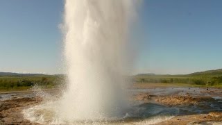 GEYSIRE IN ISLAND  GEYSERS OF HAUKADALUR [upl. by Akcirahs]