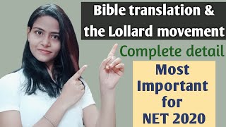 English Bible translation amp Lollard movement [upl. by Olav839]