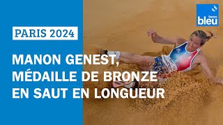 Paris 2024  Manon Genest médaille de bronze en saut en longueur et surtout maman [upl. by Lossa784]