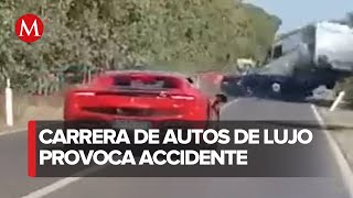 Captan momento de accidente en carretera MéxicoCuernavaca [upl. by Pacheco]