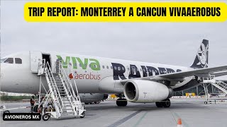 Trip Report MonterreyCancun Vivaaerobus Airbus A320 Takeoff and landing [upl. by Soo740]