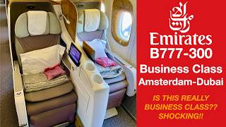 Emirates 777300 BUSINESS CLASS  Amsterdam  Dubai  Emirates Business Class [upl. by Yssim]