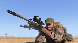 American Sniper Longest Shot 2100 yard  1920 meter Chris Kyle in Arma 3 with ACE3 mod [upl. by Heiney]