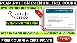 Cisco Free Courses  PCAP  Certified Associate in Python Programming Cisco Certification [upl. by Ynafetse]