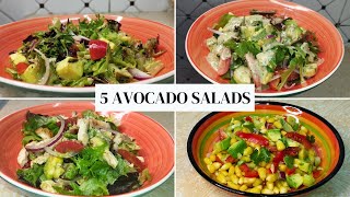 5 Delicious Salad Recipes for Avocado Lovers Compilation [upl. by Wayland652]