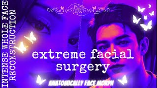 🌸INTENSE WHOLE FACE RECONSTRUCTION Anatomically Face Morph Beauty Subliminal Audio 🌸 [upl. by Ynnoj]