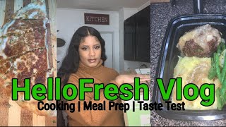 HELLO FRESH COOKING VLOG unsponsored RECIPES  MEAL PREP  REVIEW [upl. by Brenk]