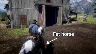 Stable Owners Priceless Reaction to an Overweight Fat Horse  Red Dead Redemption 2 [upl. by Avilo839]