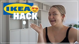 IKEA HACK  BYGGER PLATSBYGGD BOKYLLA MED SKRIVBORD [upl. by O'Meara]