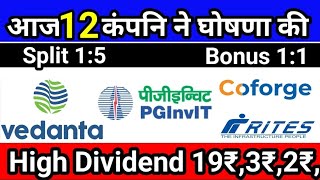 vedanta Ltd ● power grid Ltd ● Coforge Ltd ● Rites Ltd  12 Stocks Declared High Dividend  bonus [upl. by Feld]