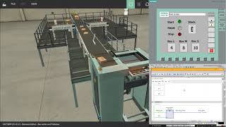 Automated Sorter by weight and the palletizer with S7300 [upl. by Aelahs361]