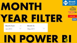 Month Year Filter in Power BI by taik18 [upl. by Jeffery]