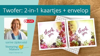 🇳🇱🇬🇧 LIVE Twofer kaartjes met envelop op maat [upl. by Anirtik530]