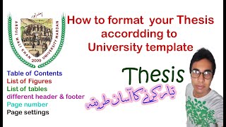 How To Format Your Thesis According To University Template AWKUM  Thesis Writing [upl. by Condon]