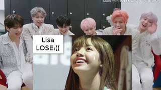 ASTRO REACTION TO BLACKPINKLisa VS Tzuyu TWICEARCHERY BATTLE [upl. by Chico]