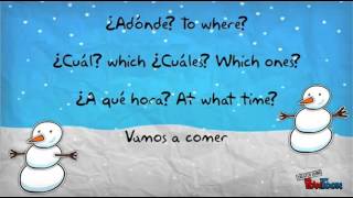 Spanish Interrogatives Jingle Bells Song Canción de los Interrogativos [upl. by Innad]