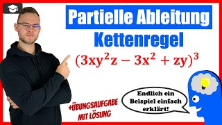 Partielle Ableitung Kettenregel Beispiel einfach erklärt [upl. by Eddy]