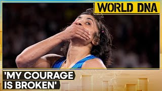 Paris 2024 Indias Vinesh Phogat announces retirement from wrestling after disqualification [upl. by Cirderf410]