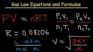 Gas Laws  Equations and Formulas [upl. by Alicul]