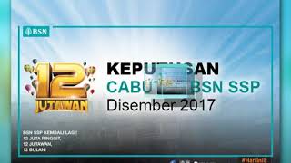 Pemenang cabutan BSN SSP Disember 2017 [upl. by Constantia981]