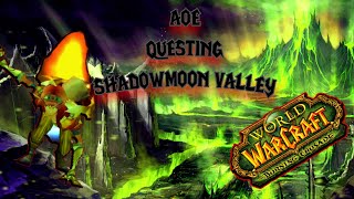 WOW Classic TBC Blood Elf Paladin Solo AOE Questing Shadowmoon Valley [upl. by Ahsets]