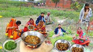 🛖सब कोई मिलकर कर रहे हैं प्याज की खेती और खेत में बनाएं प्याज़ के पकोड़े😊 [upl. by Jacquette]