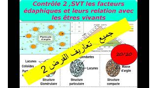 Les définitions du contrôle 2 SVT Tronc commun science biof  نقطة مضمونة 2020 [upl. by Jemy]