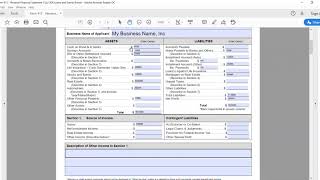 How to fill out SBA Form 413 [upl. by Icnan]