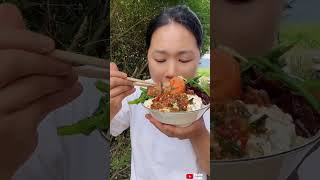 Exploring flavors Pork Recipe Meat Ball Rice And Veggies asmr porkrecipes porkbelly meatball [upl. by Derman717]