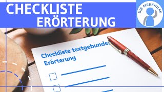 Checkliste textgebundene Erörterung  Tipps amp Tricks  Anleitung Hilfestellung Struktur  Deutsch [upl. by Sioled]