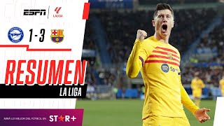 ¡GOLAZO DE LEWANDOWSKI PARA QUE EL BARSA VUELVA AL TRIUNFO  Alavés 13 Barcelona  RESUMEN [upl. by Samled213]