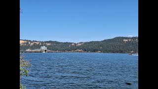 Biking across Americas most underrated bridge in terms of pure beauty over Lake Chatcolet Idaho [upl. by Ateikan]