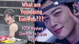 Cha EunWoo Cant Hide from Cameras 😁 JOTM Mystery Elevator in Japan day 2 31 March 2024 [upl. by Farver765]