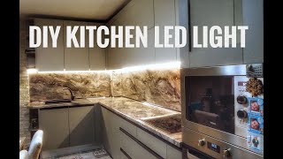 DIY Under Kitchen Cabinets LED Lighting with Aluminium Profile [upl. by Ancel]