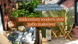 SMALL RenterFriendly Patio Makeover With Lots of Colour [upl. by Narib54]