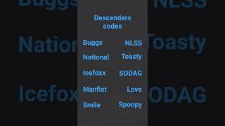 here are the codes for descenders codes [upl. by Cadmar]