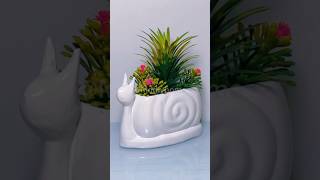 DIY snail shaped Cement flower pot diycrafts mddiyhome cementdecor [upl. by Sera821]