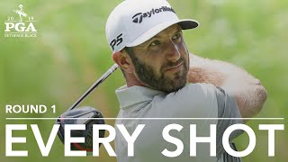 Dustin Johnson  Every Shot from His 1stRound 69 at the 2019 PGA Championship [upl. by Nuyh]