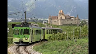 Aigle  Sépey  Les Diablerets ASD  TPC  Westschweizer Meterspurbahn im Kanton Vaud  20192022 [upl. by Namrehs]