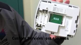 How To Replace Thermostat Batteries  Trane 800 series  9186228686  Tulsa Broken Arrow [upl. by Wertz649]